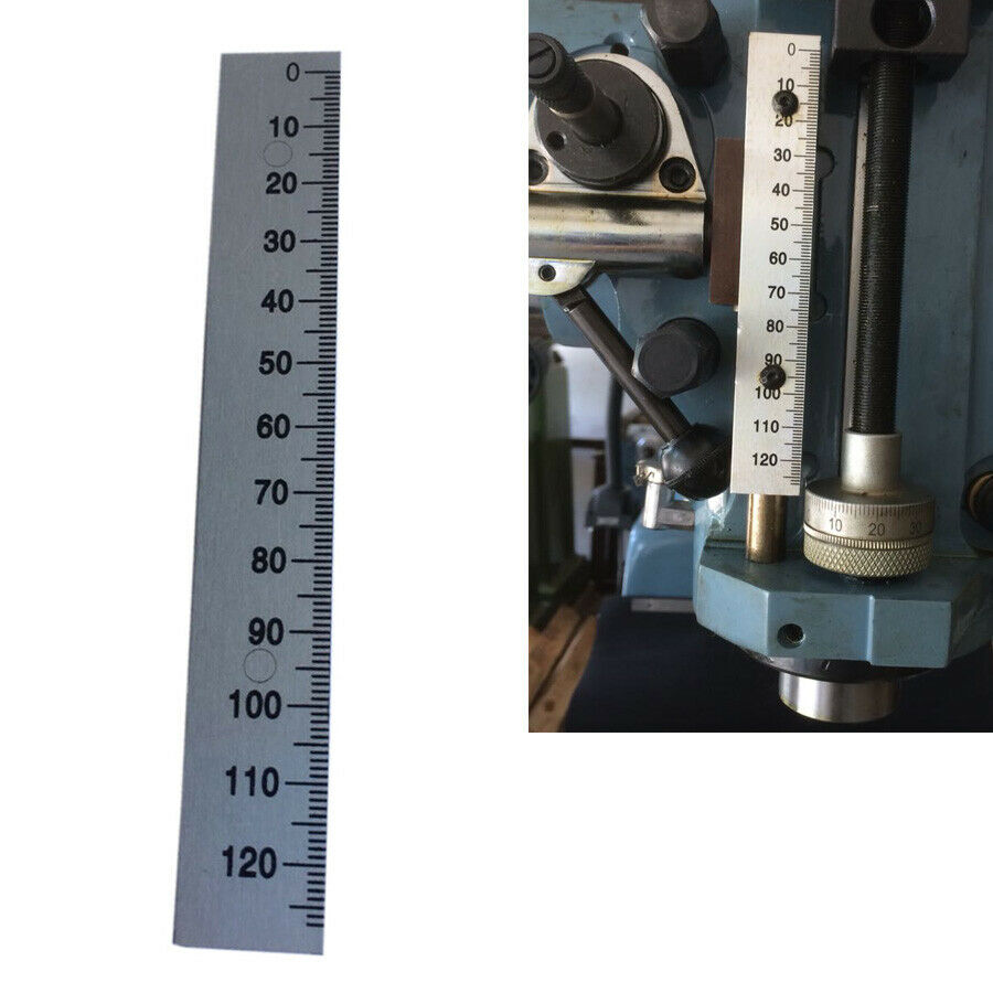 Milling Machine 0-120mm Depth Feed Rod Scale Ruler Aluminum B159 CNC Milling Machine Lathe Machine