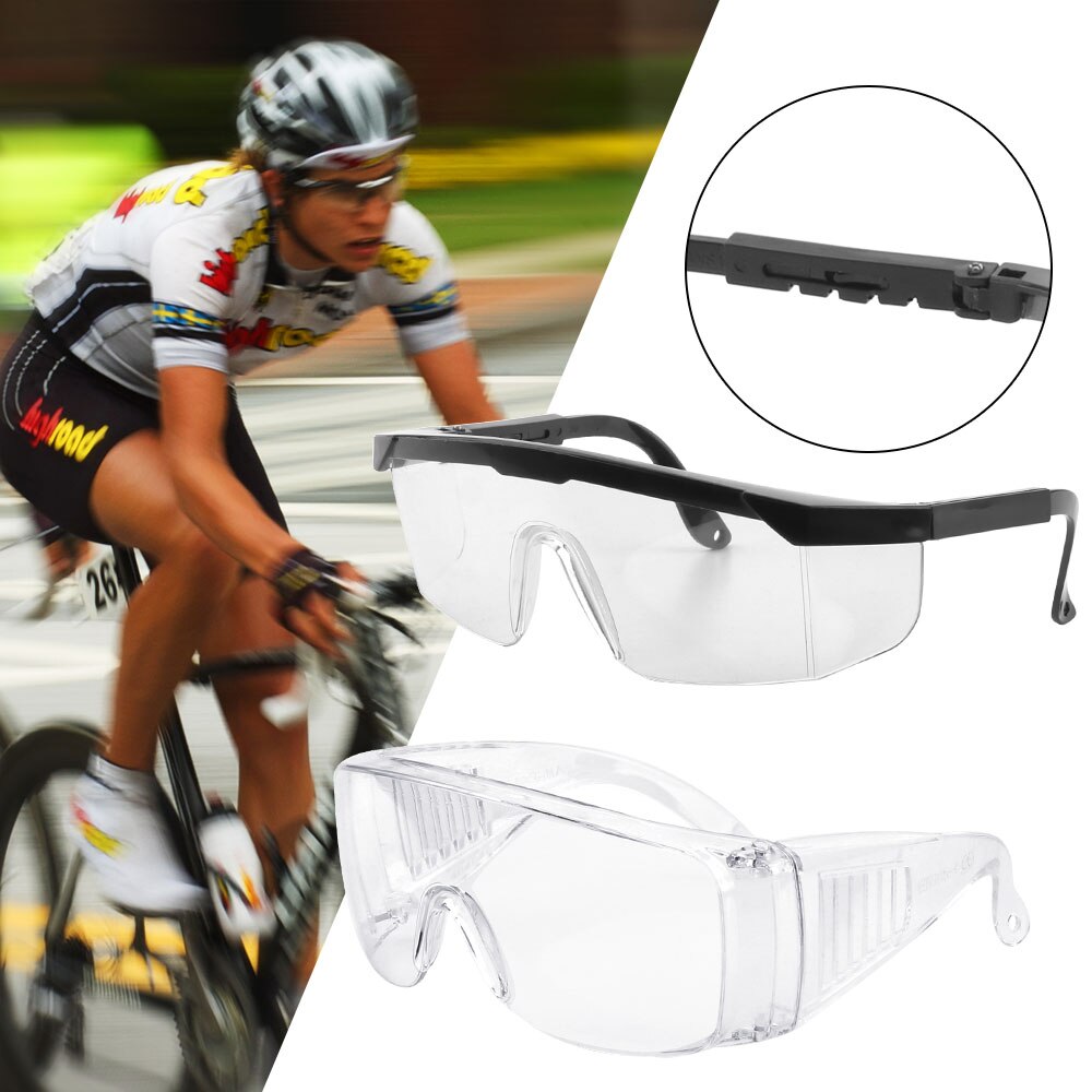 Foldable Adjustable Anti-fog Safety Goggles Anti-Sneeze Liquid Eye Protection Anti-Droplets Windproof Lab Glasses Clear Lens