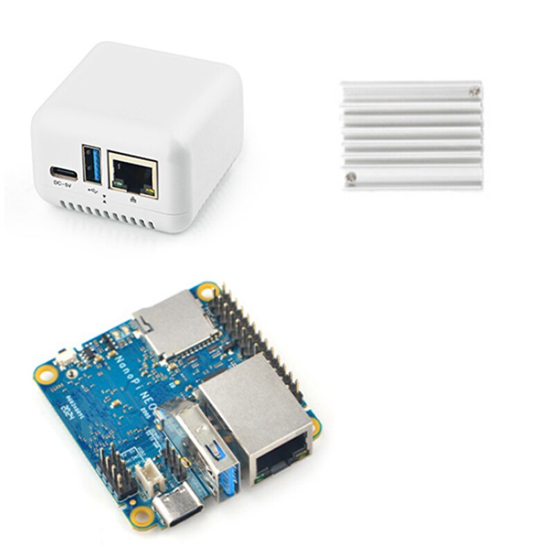 Adatto per NanoPi NEO3 Tutta La Macchina Porta Gigabit Ethernet 2GB di Memoria di Grandi Dimensioni OpenWrt/LEDE con Borsette + Calore lavello
