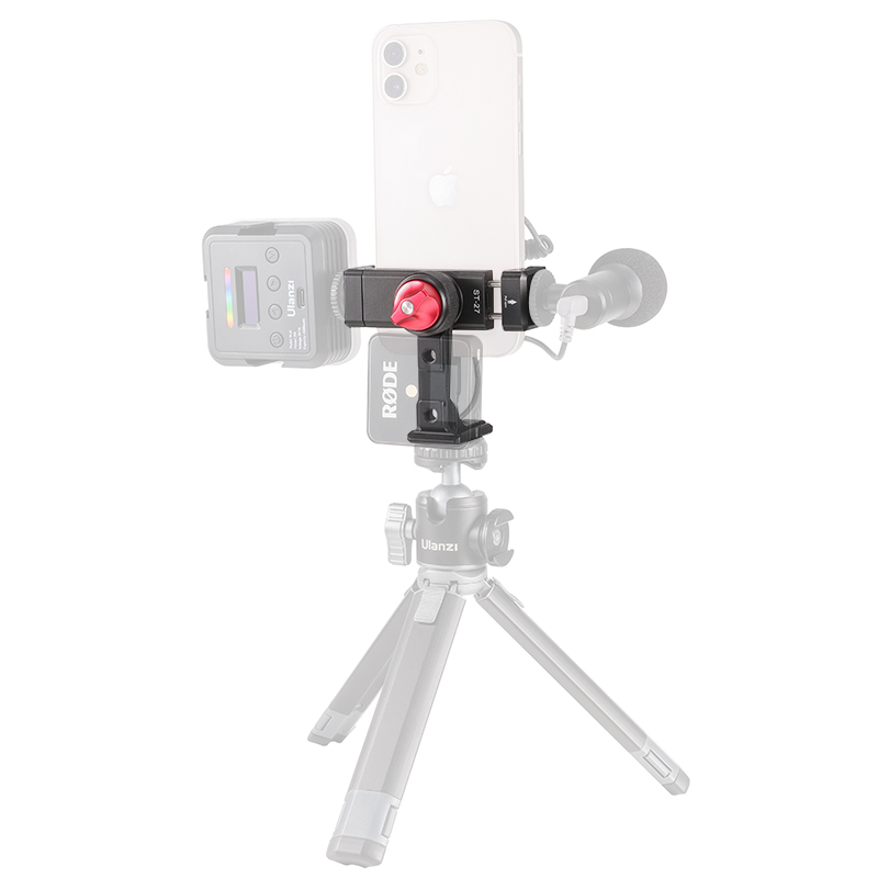 Ulanzi ST-27 Metal Phone Holder Clamp With Cold Shoe Arca 360°Rotatable Smartphone tripod Mount Clip for TikTok Vlog Photography