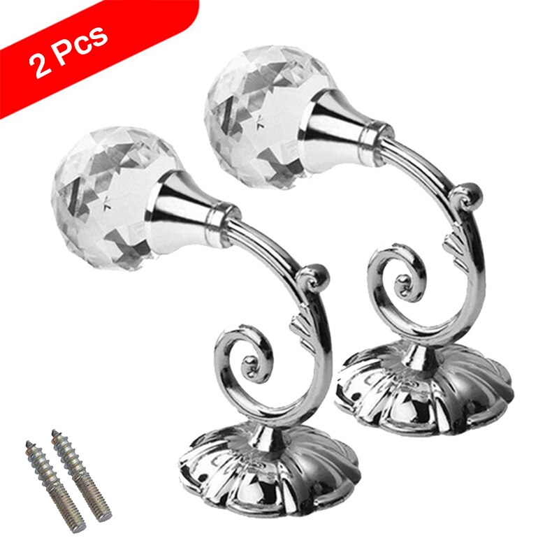 Metal Crystal Wall Curtain Tieback Decorative Curtain Tie Back Hooks Home Curtain Fix Hanger Decor Durable Home Practical Window: Style 4