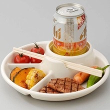 Re-Play Verdeeld Plaat Barbecue Snacks Lade Kids Servies Gerechten Veilig Pp Ronde 4 Suctions Gescheiden Voedsel