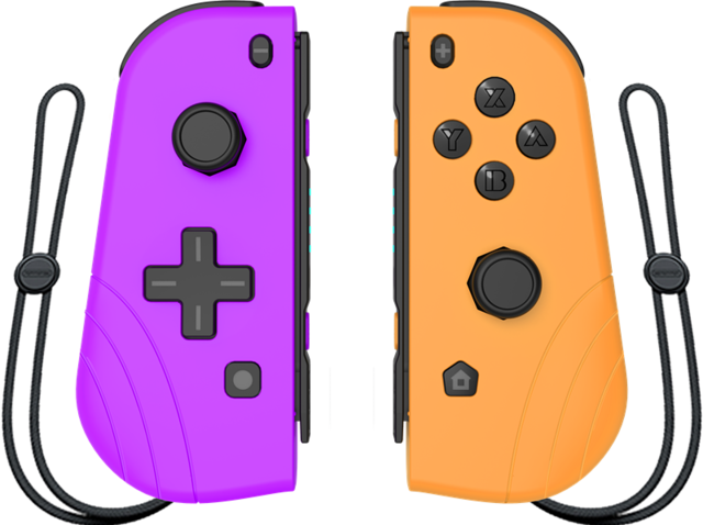 Wireless Controller for Nintendo Switch Controller 2 vibration six-axis somatosensory function one-click wake-up: Purple Orange