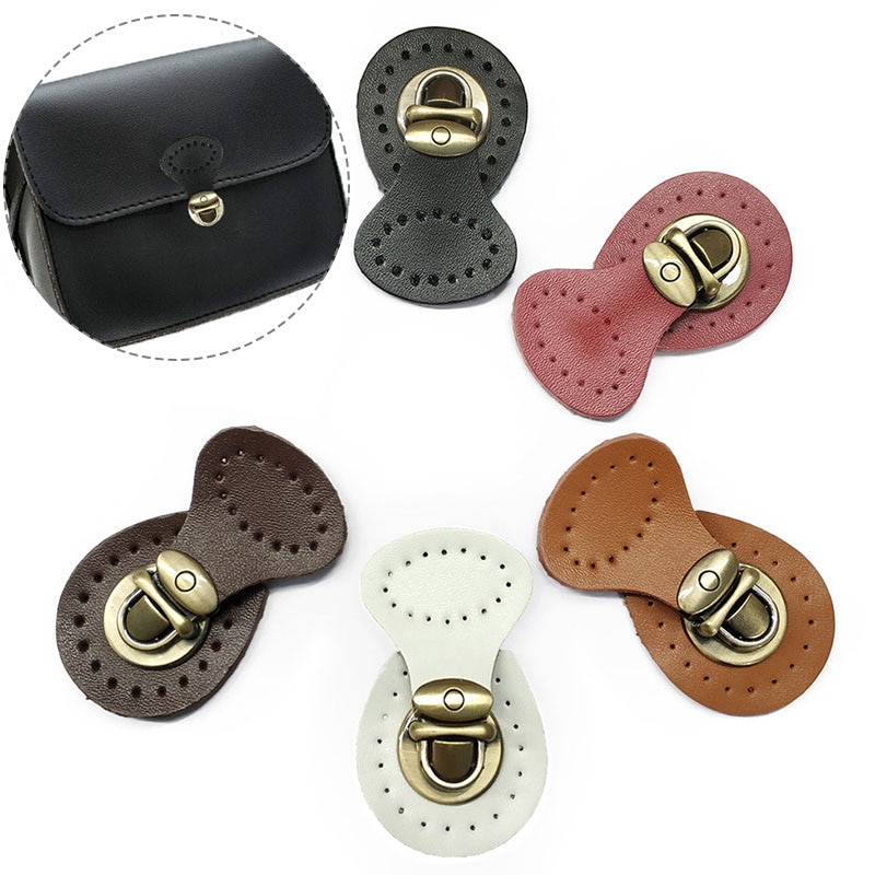 1Pc Lederen Tas Slot Multicolor Button Fasteners Snap Gespen Vervanging Handgemaakte Tas Diy Sluiting Accessoires Vrouwen Handtas Sluiting
