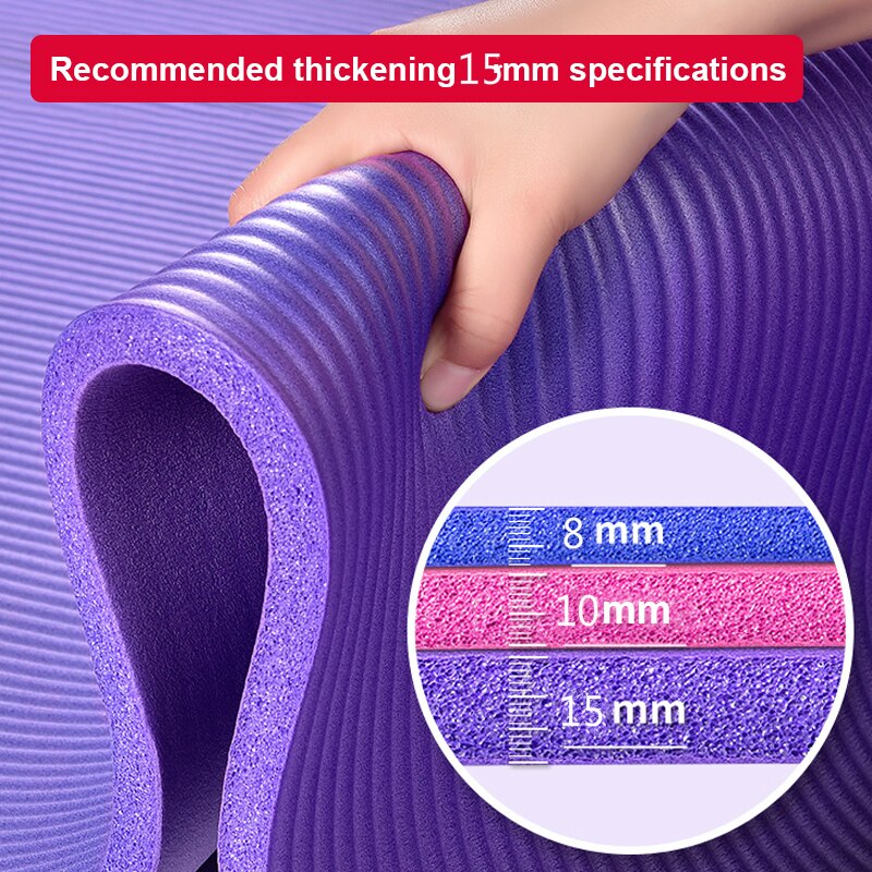 Yoga Mat 175x60cm - Non-slip Padded Fitness & Dance Pad - Home Gym Pilates