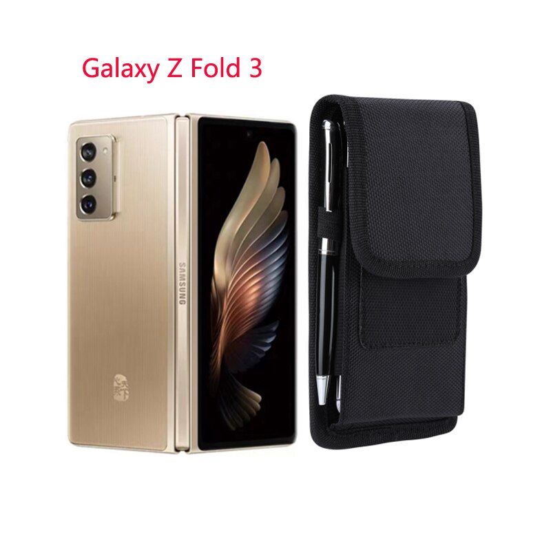 For Samsung Galaxy Z Fold 3 Pouch Belt Clip Holster Phone Case For Galaxy Z Flip 3 Motorola Razr 5G Oxford Cloth Waist Bag Cover