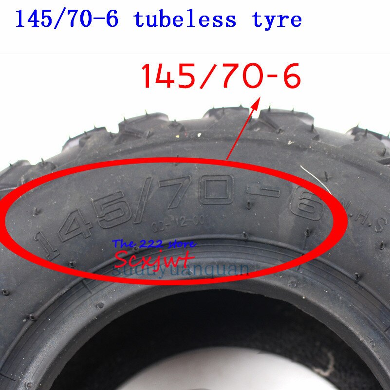 6 Inch ATV Vacuum tyres tubeless Tires 145/70-6 Fit for four wheel vehcile 50cc 70cc 110cc Small ATV Front Or Rear Wheelss