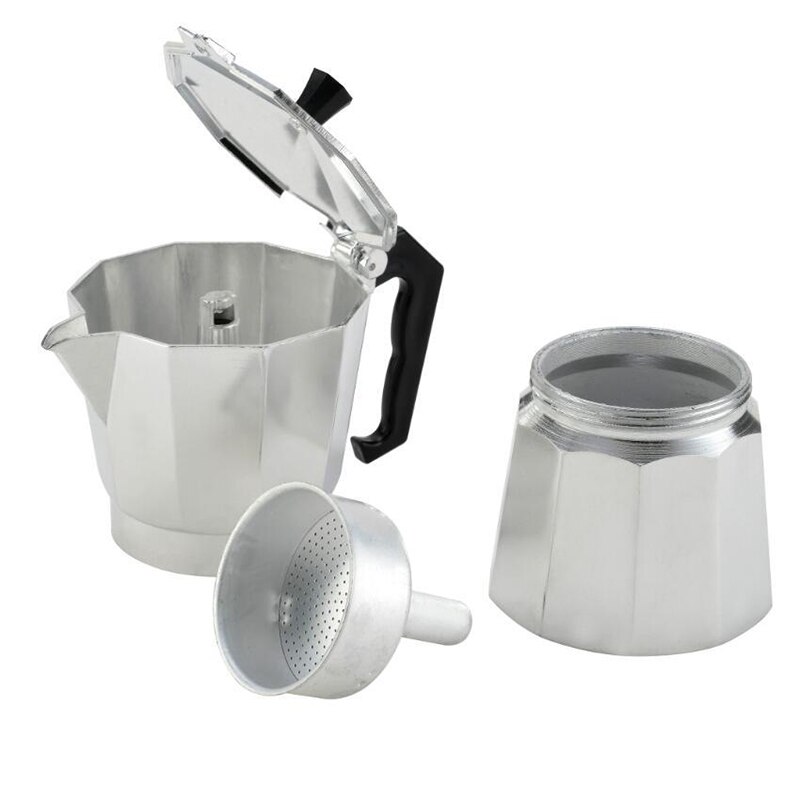Cafetera italiana mocha, cafetera de 9 tazas, 12 tazas, cafetera de horno de aluminio, utensilios de cocina, electrodomésticos de despensa
