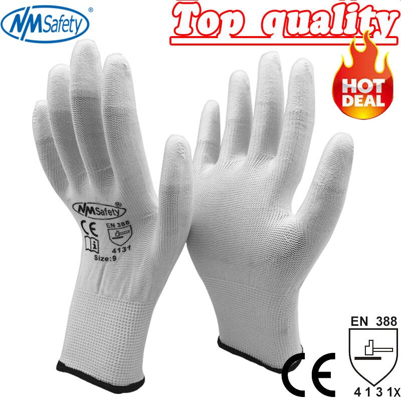 Guantes de seguridad antiestáticos para hombre y mujer, Guantes de Trabajo antiestáticos de Pu, Trabajo Industrial, Esd, Uds.: M