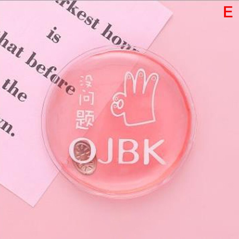 Transparent Mini 1PCS Winter Reusable Gel Hand Warmer Cute Funny Word Print Instant Heating Pack Warmer