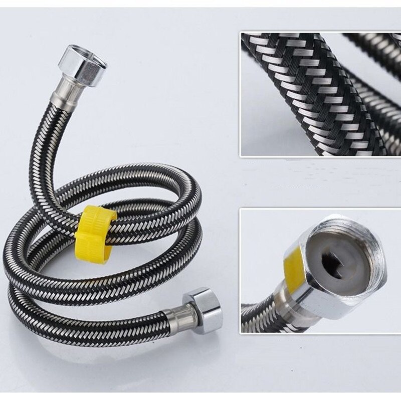304 Stainless Steel Corrugated Braided Hose Metal Explosion-proof Water Heater Toilet Faucet Water Inlet Pipe