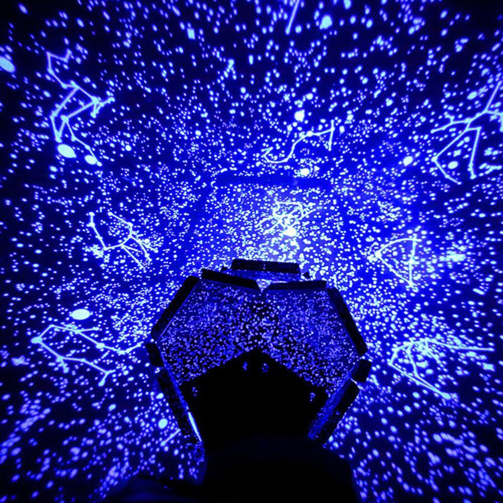 DIY LED Stern Meister Nachtlicht LED Stern Projektor Lampe Astro Himmel Projektion Kosmos LED Nacht Licht Lampe freundlicher Wissenschaft spielzeug: Blau hell