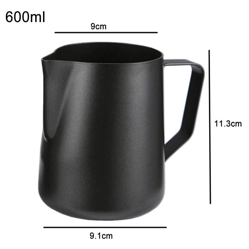 350/600ml ruostumaton teräs maitovaahto kahvi latte cappuccino vaahdotuskannu kuppi maitovaahto kahvi latte cappuccino vaahto: 600ml