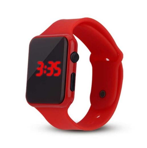 Montre led rouge pour garçon et fille, montres d'étudiant, fournisseur d'électricité électronique, reloj hombre relogio feminino zegarek damski