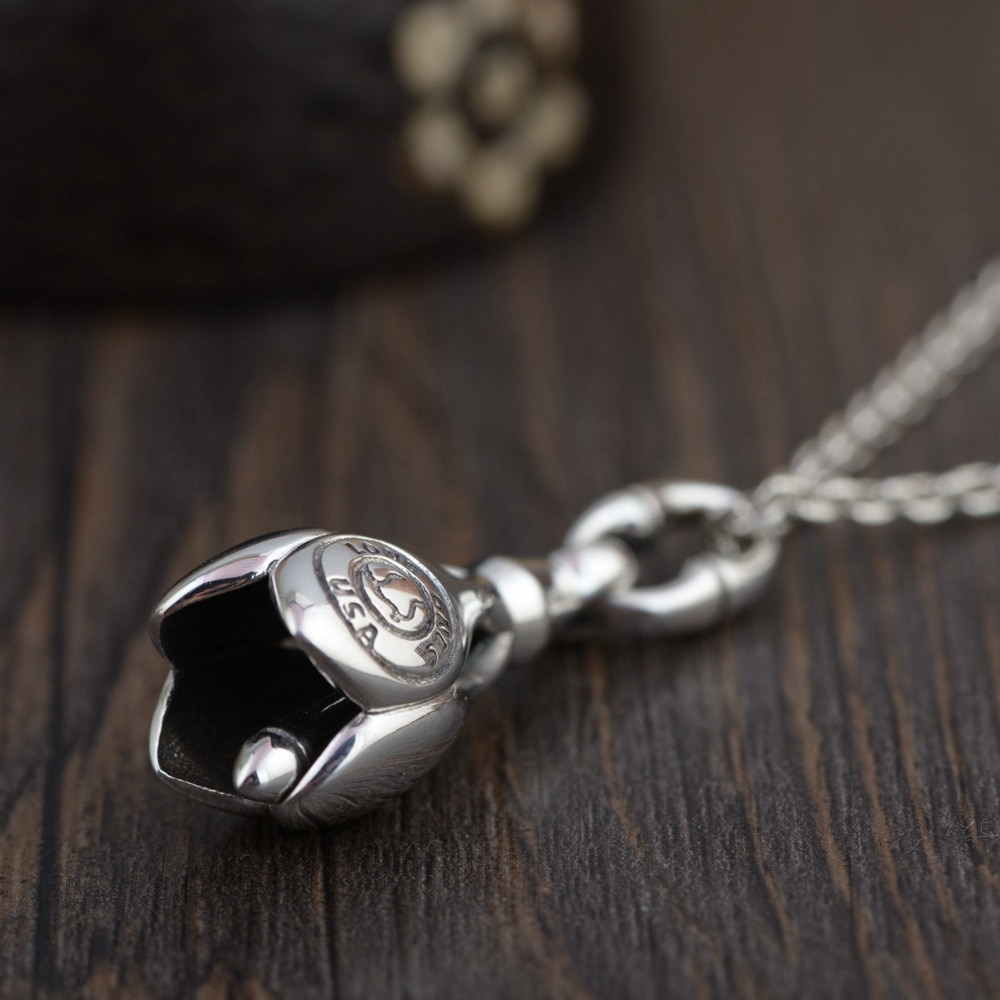 BALMORA 925 Sterling Silber Jahrgang Buddhismus Glocke Charme Anhänger für Frauen Männer Paar Schmuck Zubehör Ohne Kette