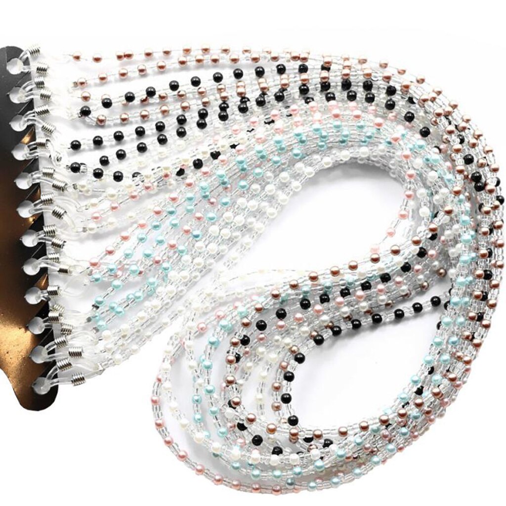 12 stk perle perler brillesnor til kvinner lesebriller brillebriller brillekjede tauholder brillen koord