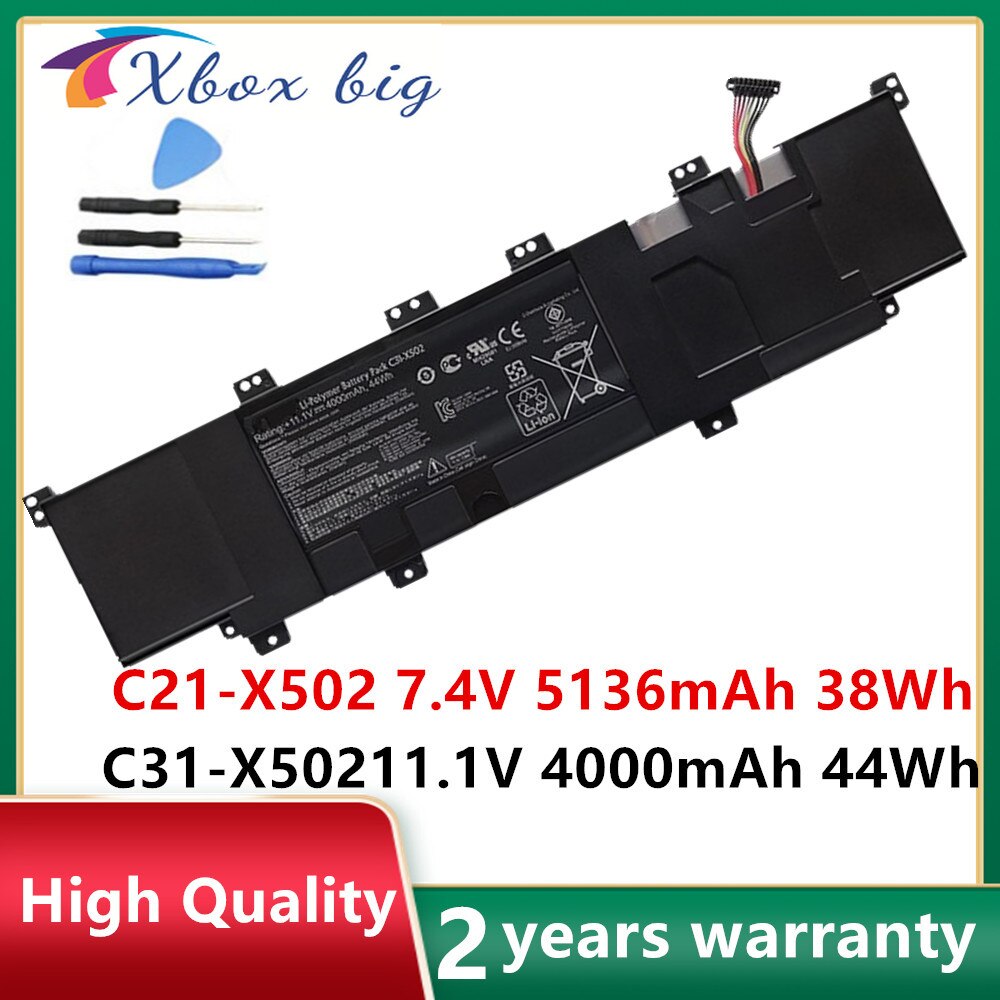 Oryginalna C31-X502 bateria robić laptopa Asus VivoBook X502 X502C X502CA robić Ultrabook S500C S500CA PU500C PU500C