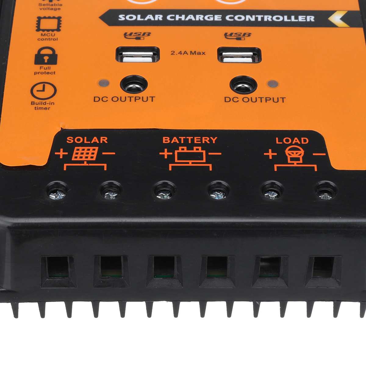 30a 50a 70a solar charge controller mppt 12v 24v auto regulator  pv 50v hjem batterioplader lcd dual usb