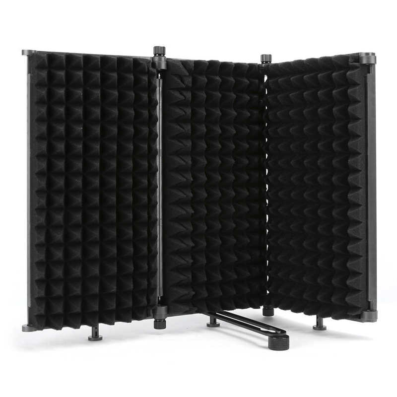 Soundproof screen Ws-03 Microphone Three-door windshield Portable soundproof screen Noise prevention sound absorption and noise