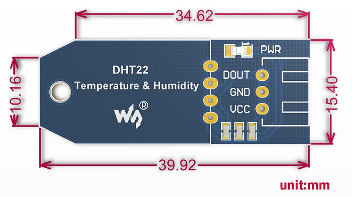 Sensor de temperatura-humedad DHT22 para detectar la temperatura ambiente y la humedad mayor precisión que DHT11 para Arduino