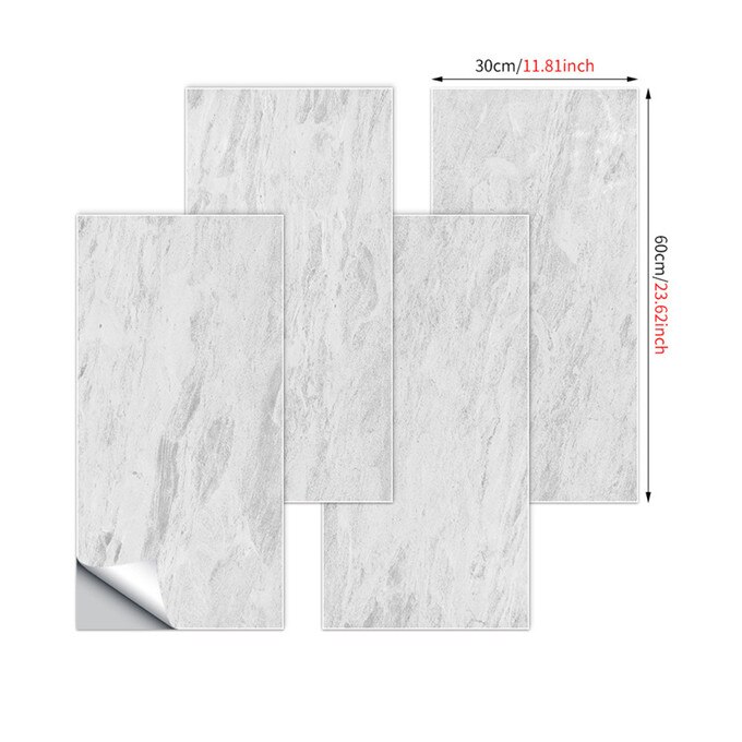 30x60cm Black Marble Wall Stickers Self-Adhesive DIY Waterproof Wallpaper For Bathroom Kitchen Decoration Wall Decal Home Decor: MFS-03
