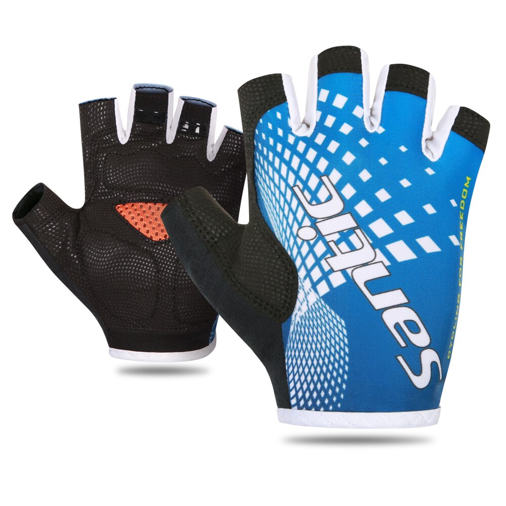 Santic sykkelhansker mtb sykkel halvfingerhansker mesh pustende absorberende svette sykkelvott ridning sportsutstyr: Wc09032b / Xxl