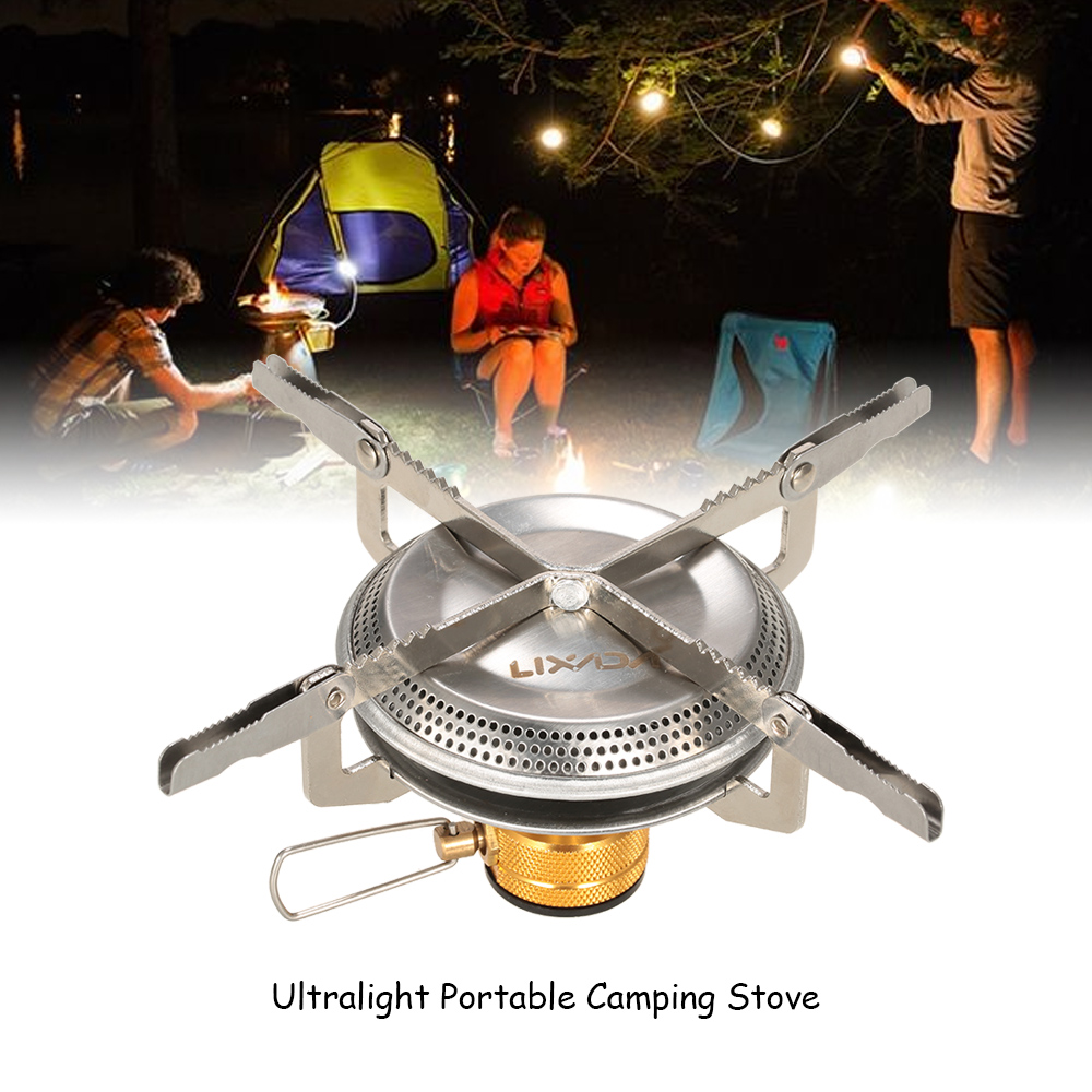 Lixada équipement de Camping 3000W Camping cuisinière à gaz en plein air carburant pliant Camping ustensiles de cuisine Portable pliable cuisson cuisinière à fente 캠