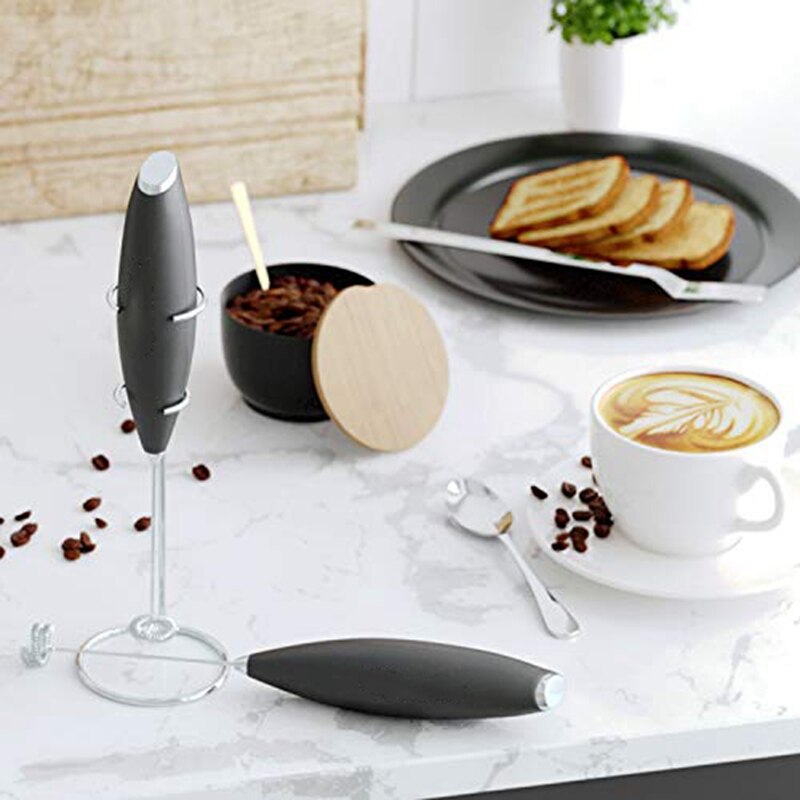 Handheld Electric Coffee Mixer Frother Automatic Milk Beverage Foamer Cream Whisk Cooking Stirrer Egg Beater With Stand