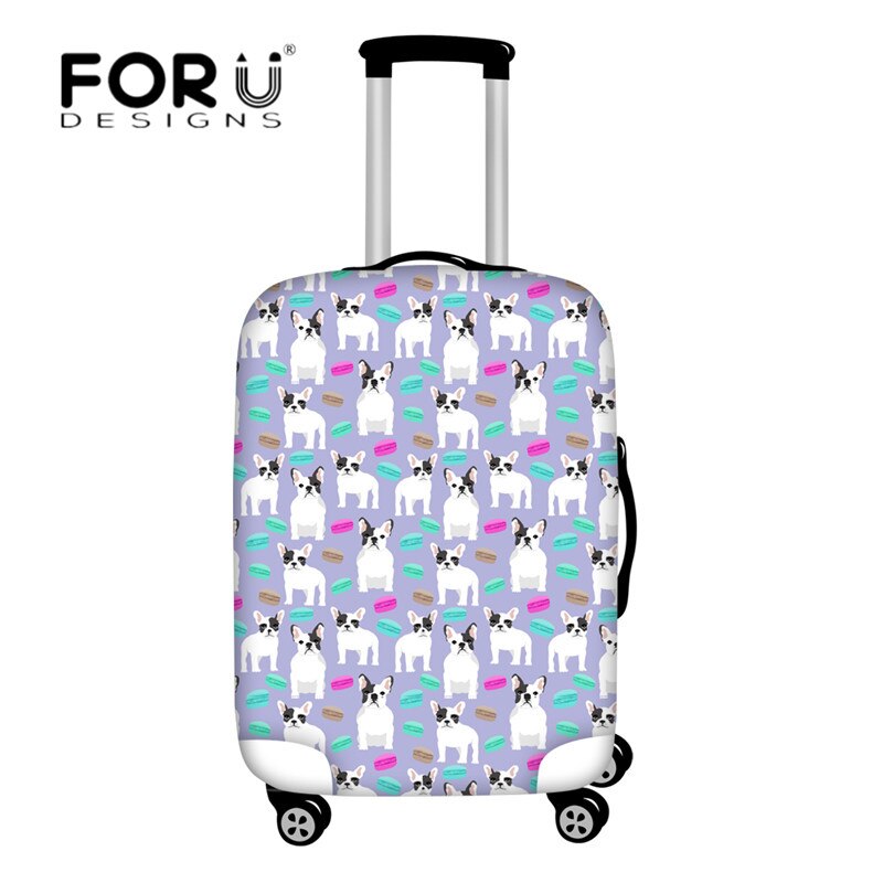 Luggage Cover - French Bulldog Print - Elastic, Waterproof, Dust-proof - For 18-30 Inch Suitcases: H10349 / S