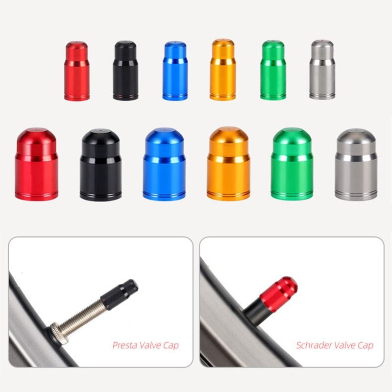 Valve Caps, Bicycle Dust Caps-Schrader Presta Bikes Cover for Mountain / Road Bike, Bicycle Accessories,5 Pieces