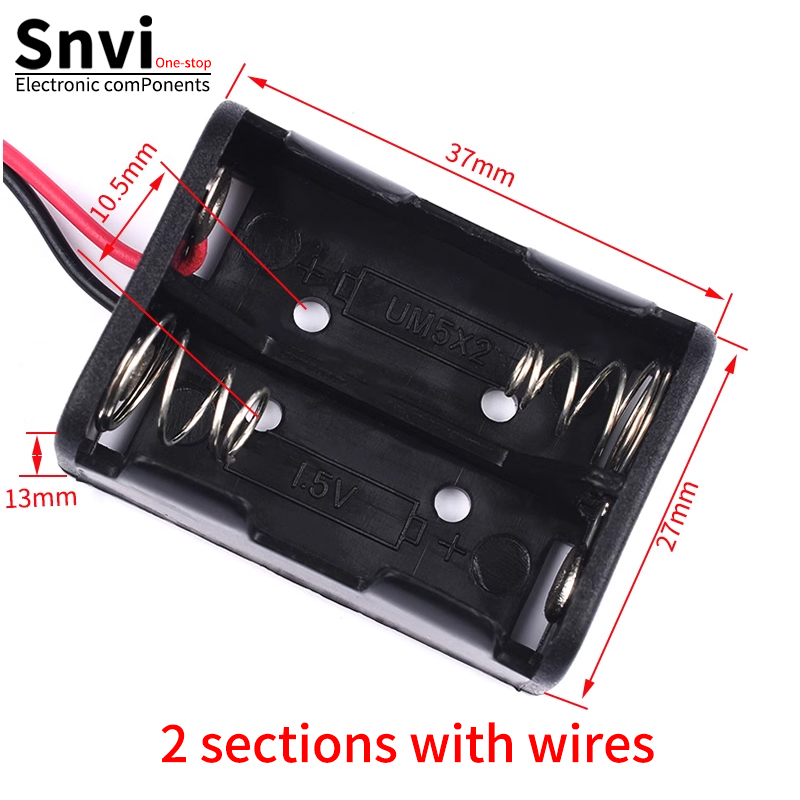 Caja de batería de 12v23A, experimento de timbre de una sola/doble celda, control remoto de coche, soporte de batería de dos celdas, con cables/pasadores, 27A: Rosa
