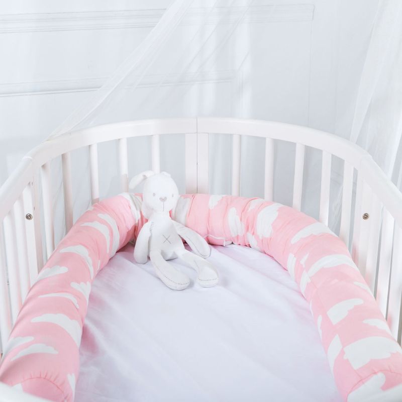 Baby Bed Protector Veiligheid Crib Bumper Pad Kussen Ademend, Duurzaam Anti-Statische Zachte Katoenen Baby Beddengoed Set