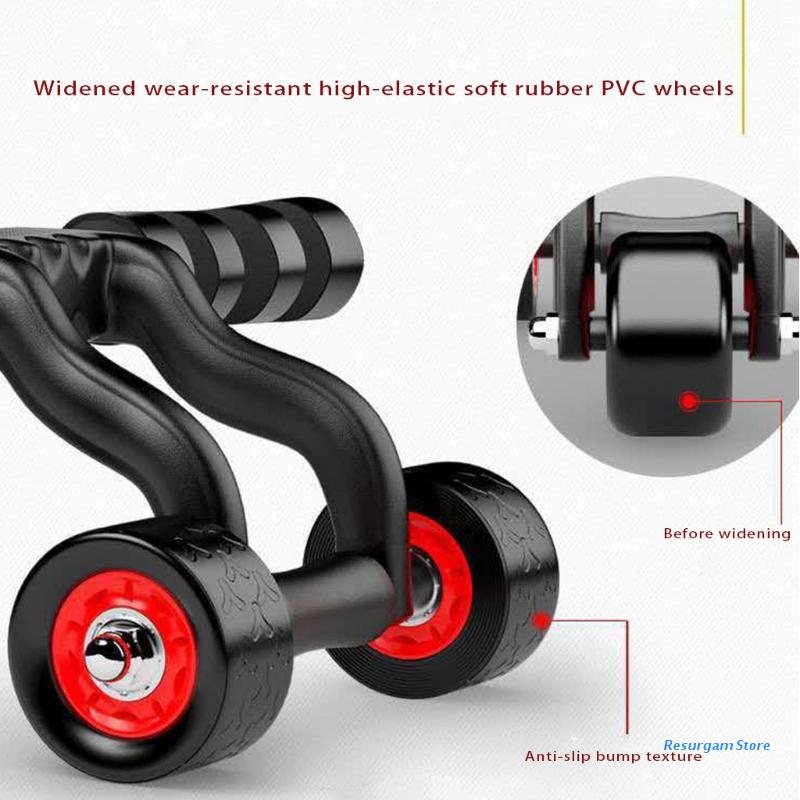 E5BD Ab Roller Core Strength Home Gym Equipment Abdominal Muscle Trainer Workout Roller Wheel Men Women Abdominal Exercise