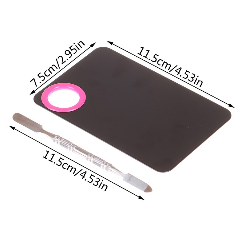 1Pc acrylique mélange peinture dessiner Nail Art aquarelle plastique Palette plateau outil: BKF