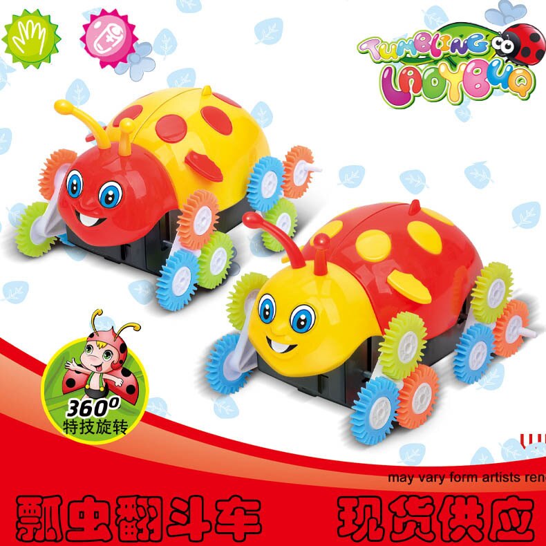 Creatieve Bee Tumbling Dier 360 Graden Rotatie Prachtige Auto Speelgoed: Ladybug