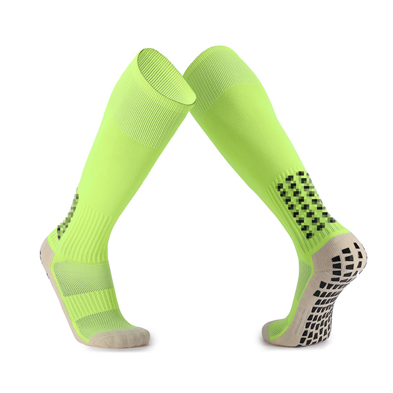 Sweat-Absorbent Wear-Resistant Men&#39;s Soccer Socks Towel Bottom Thickened Football Stocking Over Knee Long Tube Calcetines Hombre: ZQW006-G7-Lightgreen