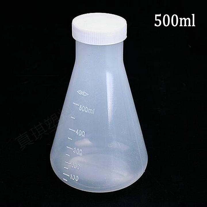 100 ml/250 ml/500 ml Plastic erlenmeyer, erlenmeyer fles met schroefdop