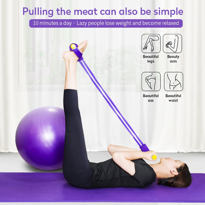Indoor Fitnessapparatuur Weerstand Banden Yoga Elastische Pull Touwen Home Gym Sport Training Bands Pedaal Enkel Puller Voor Vrouwen