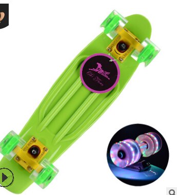 22-Inch Vis Skateboard Beginnende Lopen Enkele-Tilt Skateboard Kinderen Of Volwassenen Borstel Straat Mannen En Vrouwen Vier-Wiel Scooter: 5