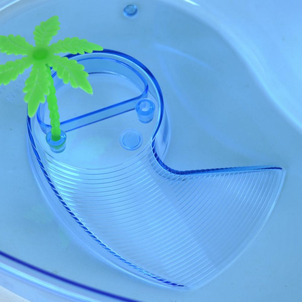 Tanque de tortugas con plataforma de apoyo, caja de cría de tortugas, transparente, de gran capacidad, para acuario