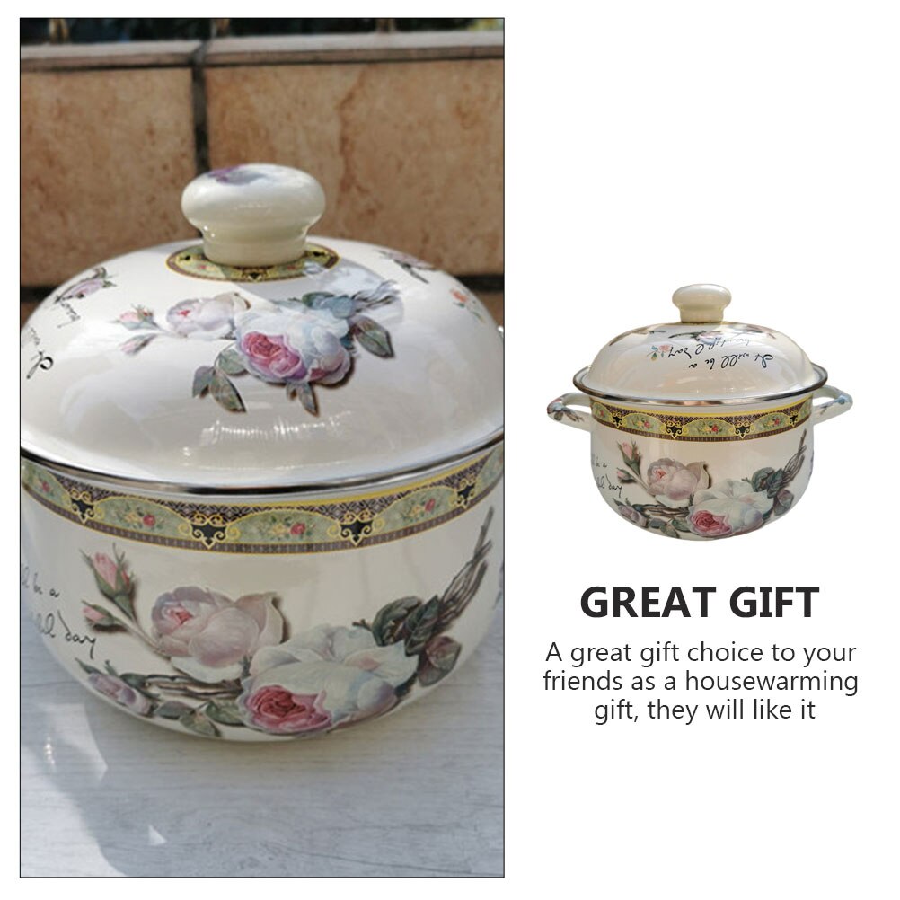 Enamel Stew Pot Kitchen Stockpot Enamel Cooking Pot Thickened Stock Pot