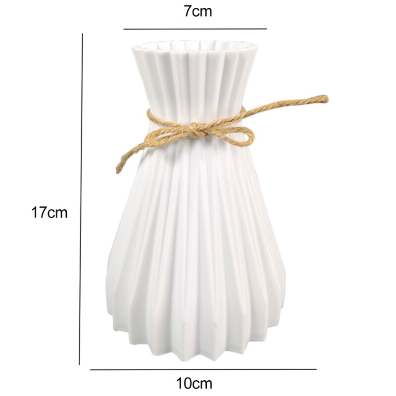 Nordic Stijl Plastic Bloem Vaas Decoratie Thuis Witte Vazen Imitatie Keramische Vaas Bloempot Decoratie Bloem Mand Vazen
