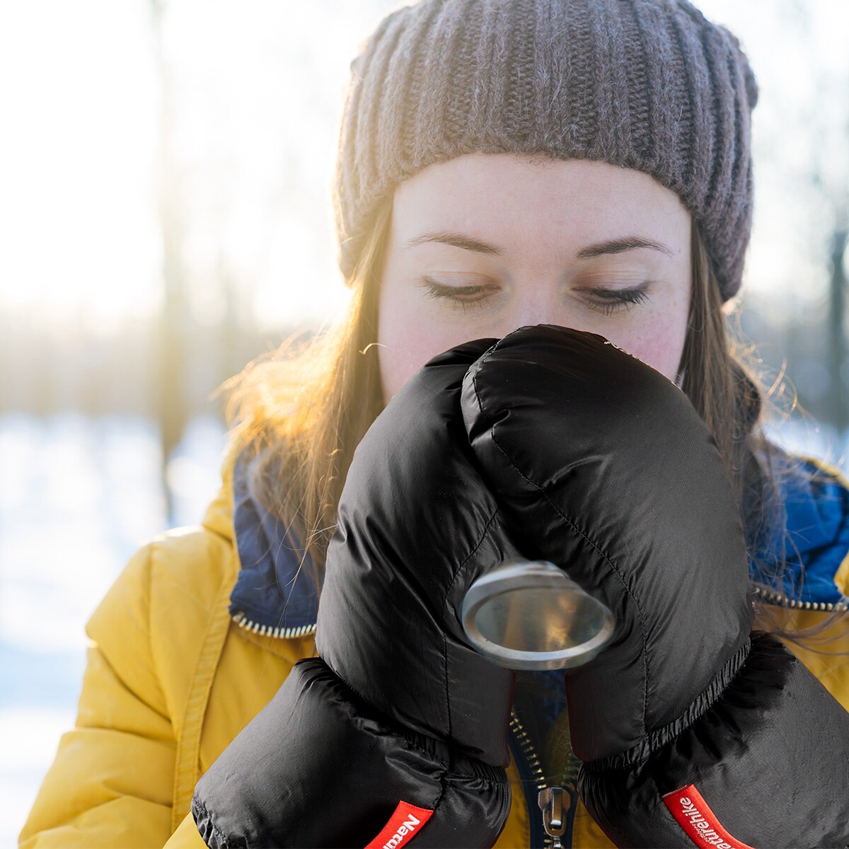 Naturehike White Goose Down Gloves Warm Portable Winter Sport Waterproof Camping Hiking Cycling Motorcycle Bicycle Ski Gloves