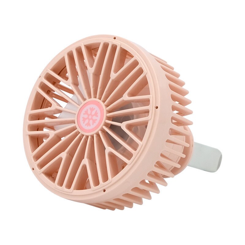 Auto Auto-Carrying Elektrische Ventilator Auto Air Outlet Dashboard Grote Wind Power Usb Mini Airco Ventilator: Pink