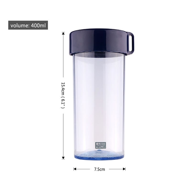 Upspirit 400ml bærbar plast vandflaske med reb lækage bevis drikke kedel udendørs sport rejse protein shaker drinkware
