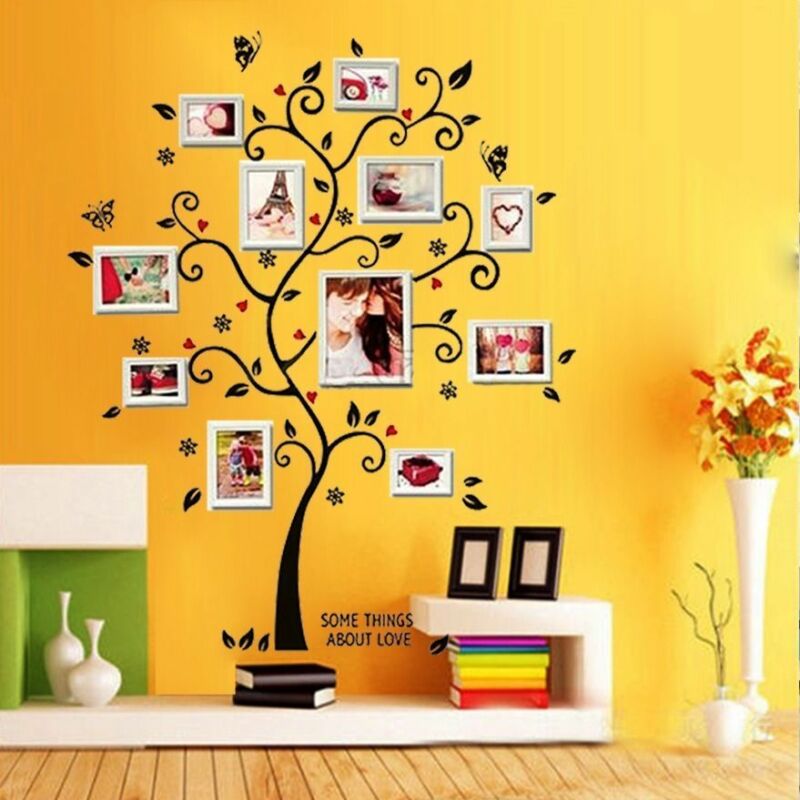 bricolage Photo cadre Photo arbre généalogique amovible Stickers muraux vinyle Art décalque chambre maison
