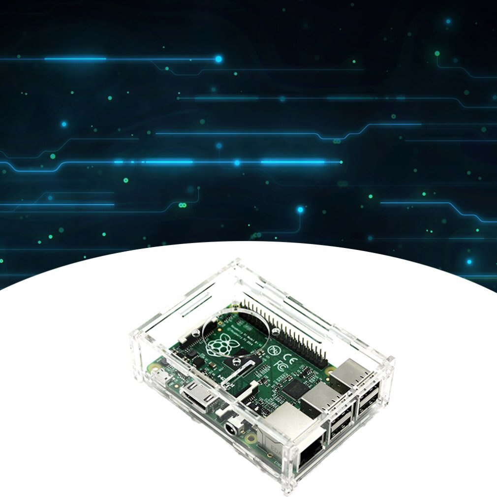 Raspberry Pie Case with Heat Sink Enclosure Cover Shell Transparent Acrylic 3b 3b+ Type 1GB 85*55*25mm * Piece 0.075kg (0.17lb.)