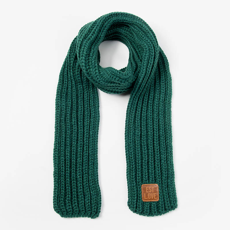 garçons filles hiver écharpe enfants pompon bébé écharpe cou plus écharpes tricot laine foulard: green