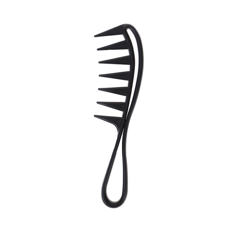 1 st handtagsgrepp stor tandad lockigt hår kam män frisör breda tänder hår styling kam: Default Title