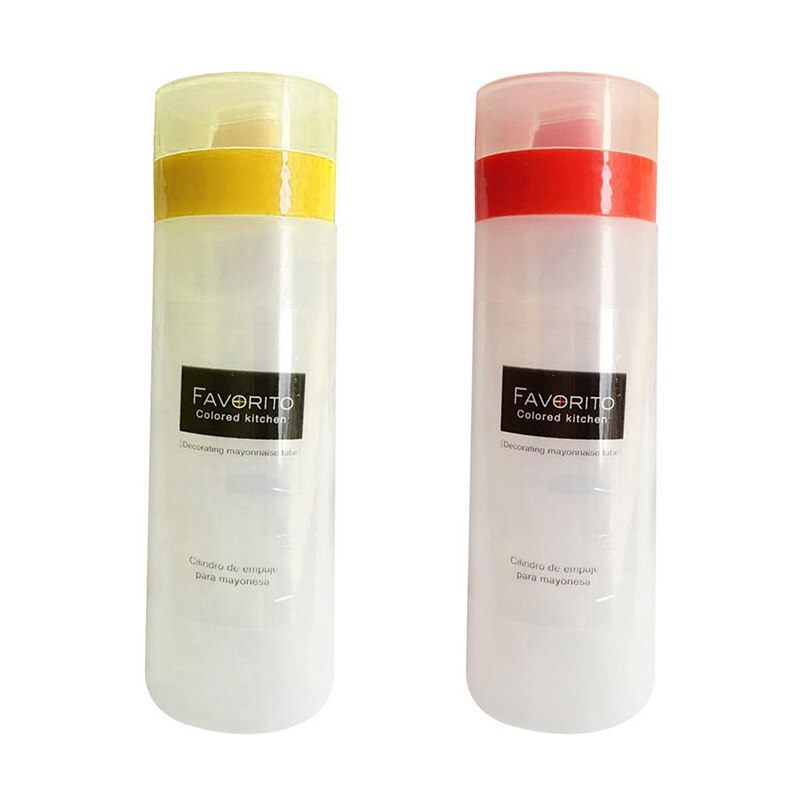 Botella de plástico para cocina, bote de aceite para salsas, accesorios de cocina, Ketchup, herramienta de cocina, 300ml